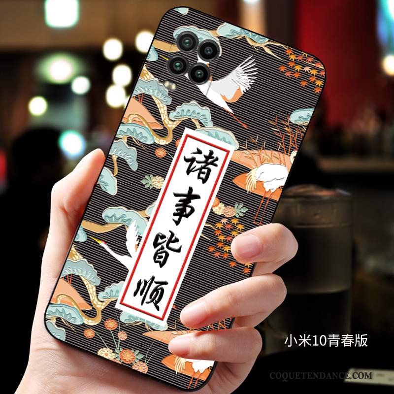 Xiaomi Mi 10 Lite Coque Blanc De Téléphone Étui Personnalisé Gaufrage