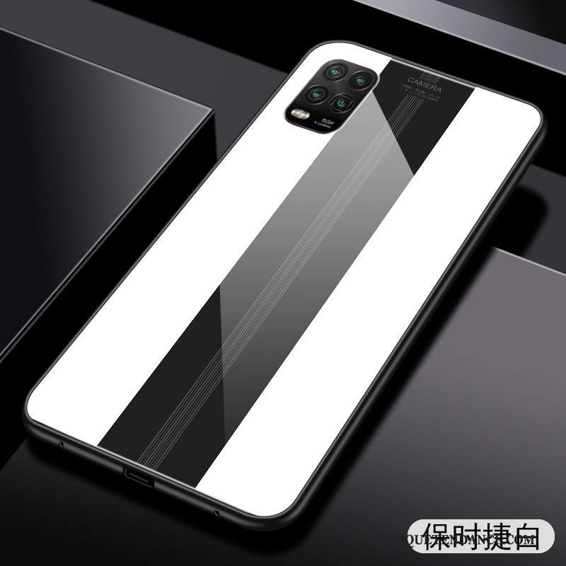 Xiaomi Mi 10 Lite Coque Délavé En Daim Rouge Personnalisé Personnalité Verre