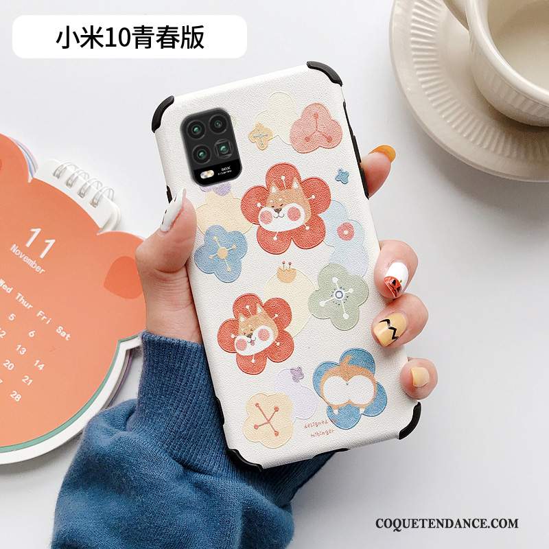 Xiaomi Mi 10 Lite Coque Personnalité Dessin Animé Jeunesse Chat Charmant
