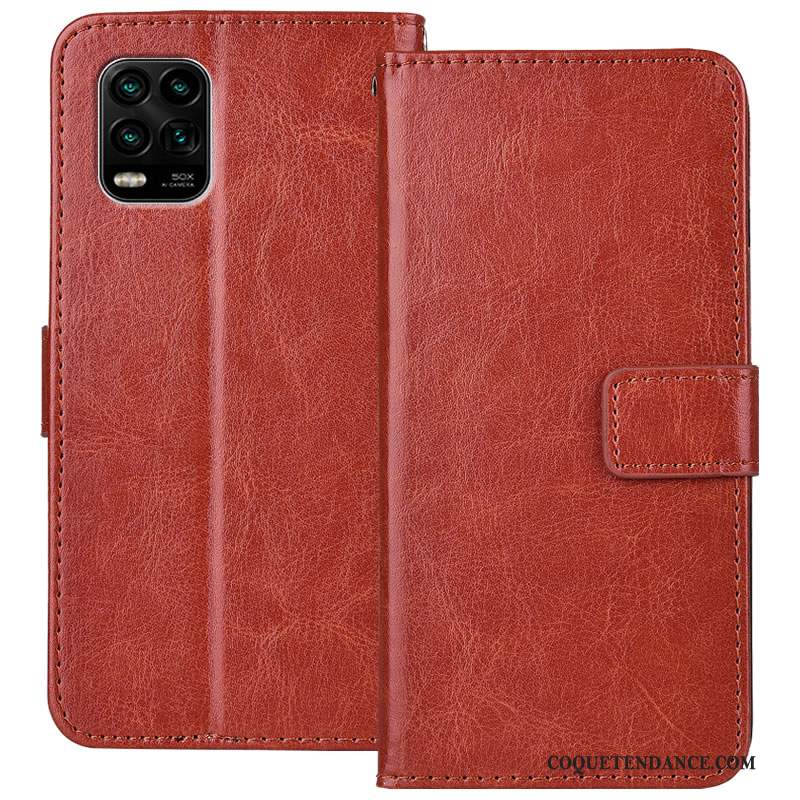 Xiaomi Mi 10 Lite Coque Tendance Jeunesse Rouge Étui En Cuir