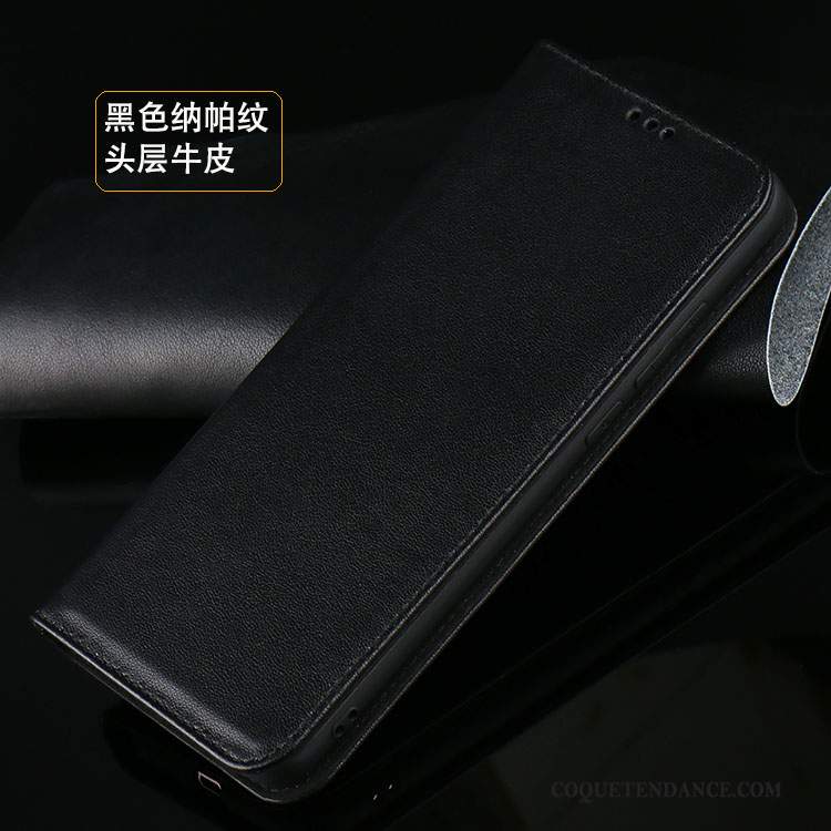 Xiaomi Mi 10 Pro Coque Incassable Cuir Véritable Petit Housse Protection