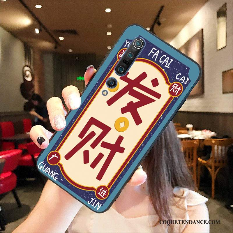 Xiaomi Mi 10 Pro Coque Protection Net Rouge Rat Jaune Mince