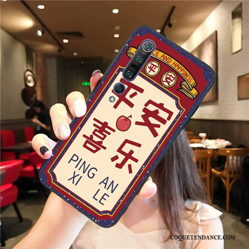 Xiaomi Mi 10 Pro Coque Protection Net Rouge Rat Jaune Mince