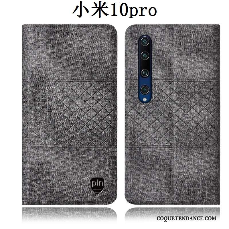 Xiaomi Mi 10 Pro Coque Étui Protection Lin Incassable De Téléphone