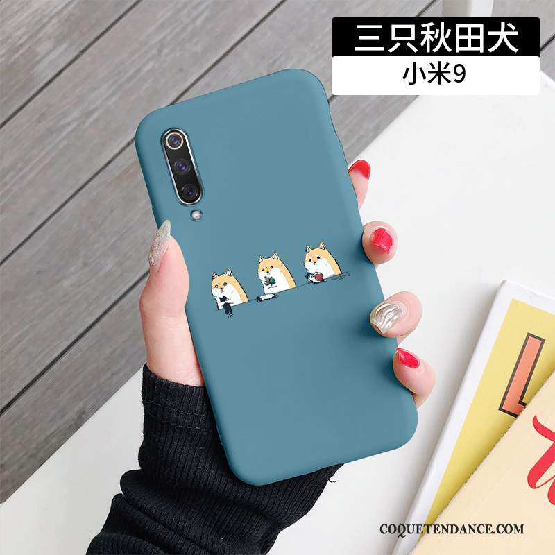 Xiaomi Mi 9 Coque Bleu Incassable Vent Petit De Téléphone