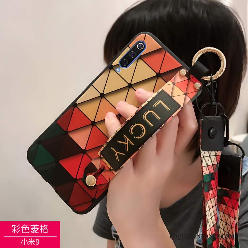 Xiaomi Mi 9 Coque Net Rouge Tout Compris Marque De Tendance Étui Personnalité