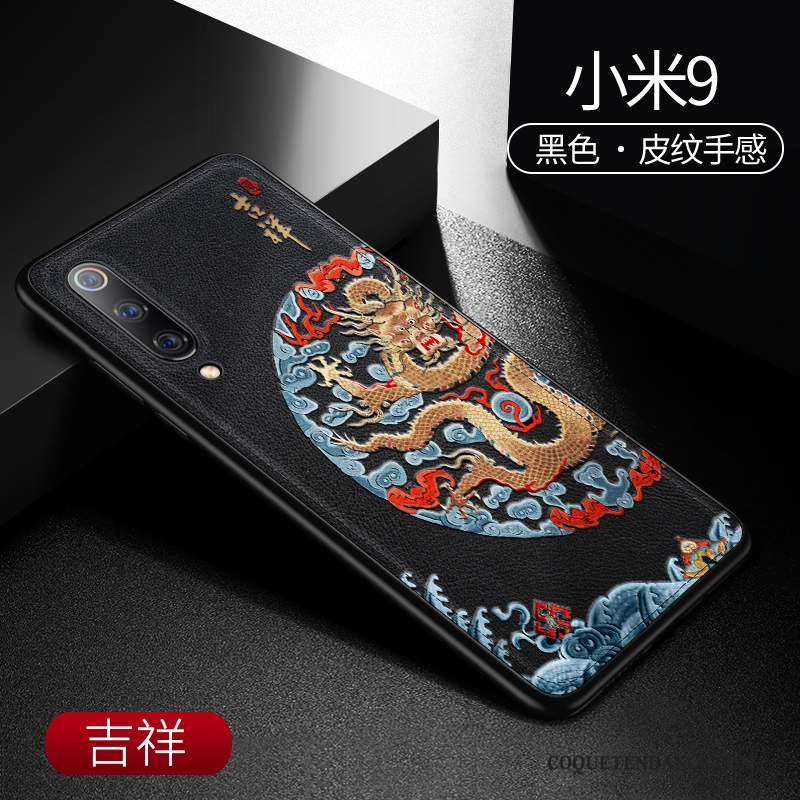 Xiaomi Mi 9 Coque Style Chinois Créatif Cuir Modèle Fleurie