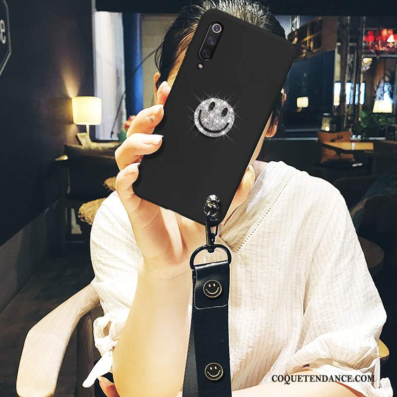 Xiaomi Mi 9 Lite Coque Jeunesse Petit Protection Strass Noir