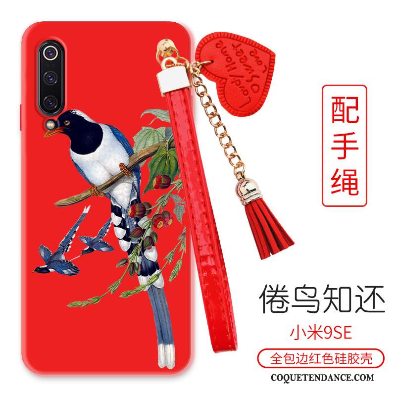 Xiaomi Mi 9 Se Coque Petit Rouge Fluide Doux De Téléphone Grand