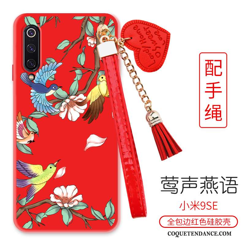 Xiaomi Mi 9 Se Coque Petit Rouge Fluide Doux De Téléphone Grand