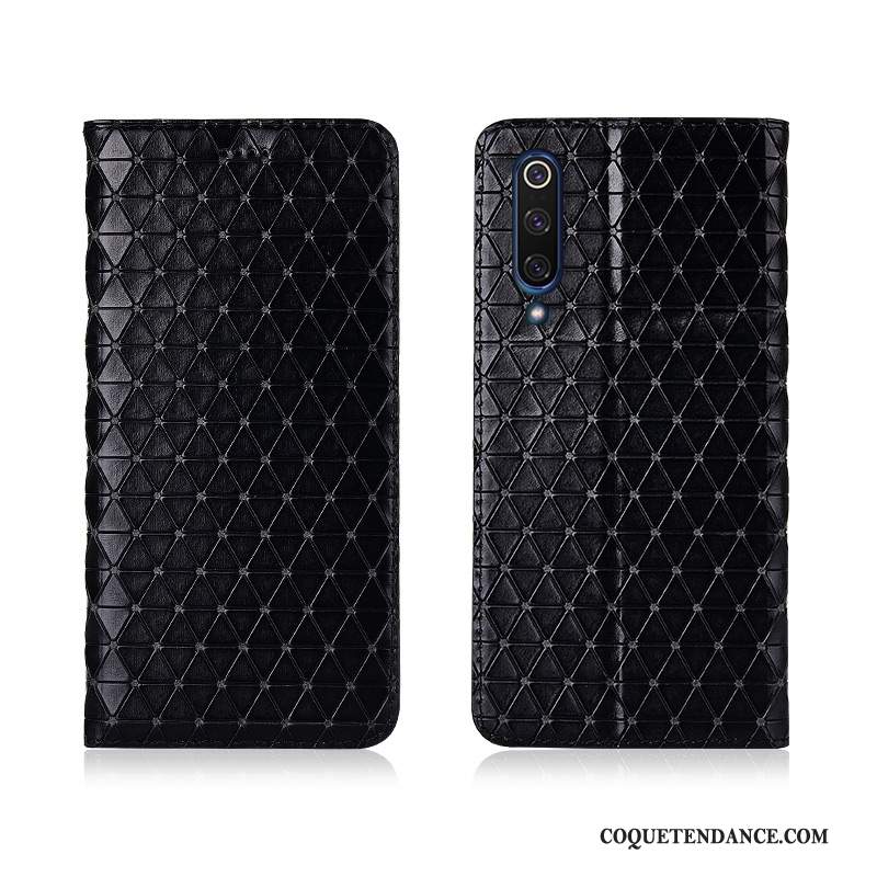 Xiaomi Mi 9 Se Coque Protection Plaid Cuir Véritable Nouveau Modèle