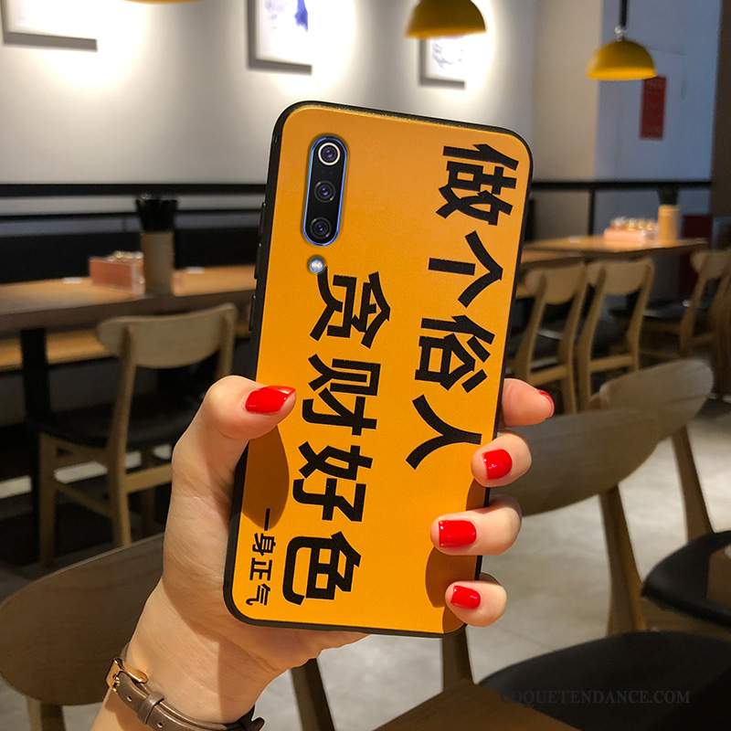 Xiaomi Mi 9 Se Coque Silicone Jaune Délavé En Daim Étui