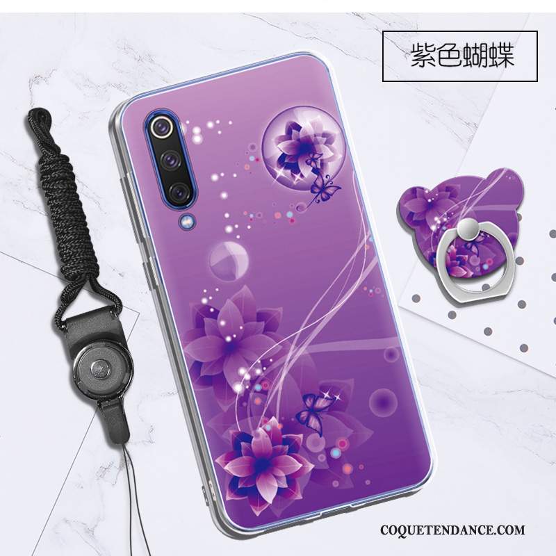 Xiaomi Mi 9 Se Coque Silicone Paysage Violet Fluide Doux Petit