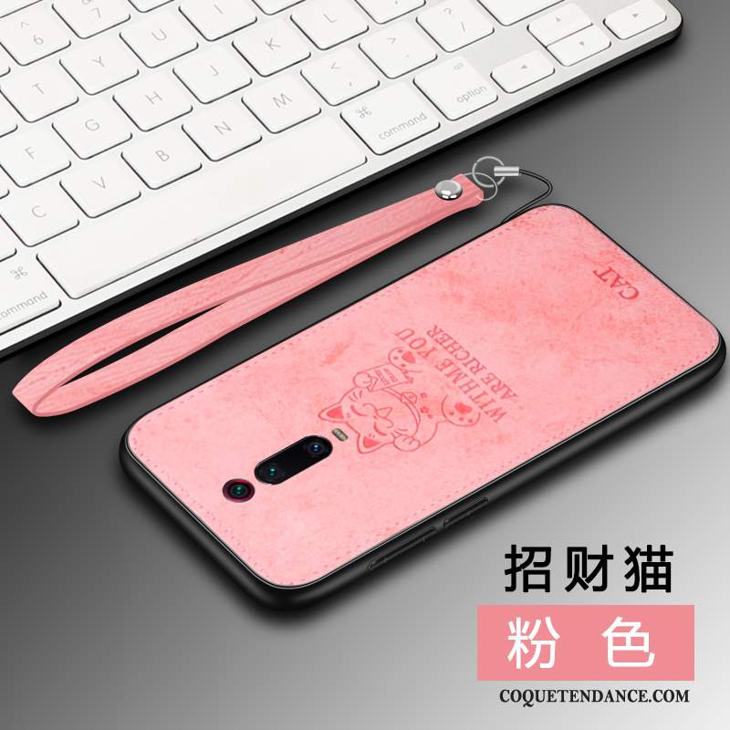 Xiaomi Mi 9t Coque Marque De Tendance Chat Rouge À Bord Protection