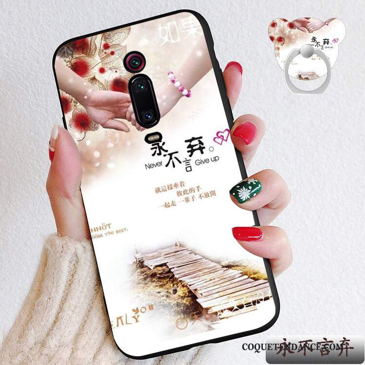 Xiaomi Mi 9t Pro Coque Cœur Délavé En Daim Petit De Téléphone Silicone