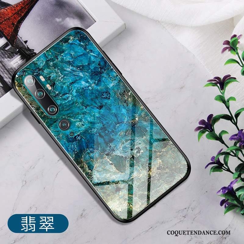 Xiaomi Mi Note 10 Coque Bleu Mode Peinture Membrane Incassable