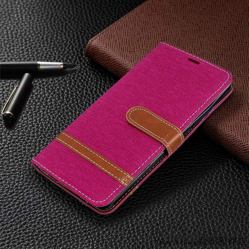 Xiaomi Mi Note 10 Coque Tissu De Téléphone Violet Protection Étui