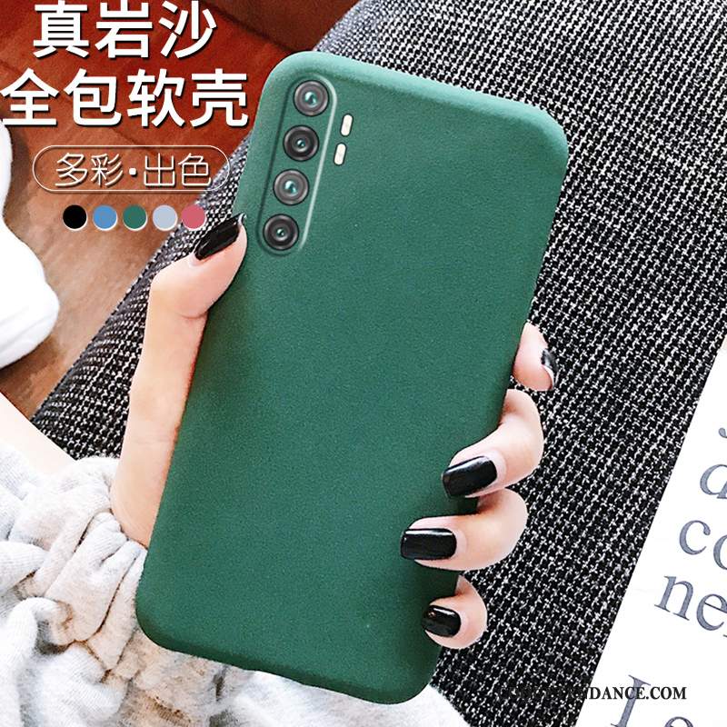 Xiaomi Mi Note 10 Lite Coque Protection Fluide Doux Incassable Vert