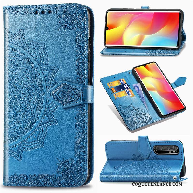 Xiaomi Mi Note 10 Lite Coque Étui En Cuir Tout Compris Noir Incassable Clamshell