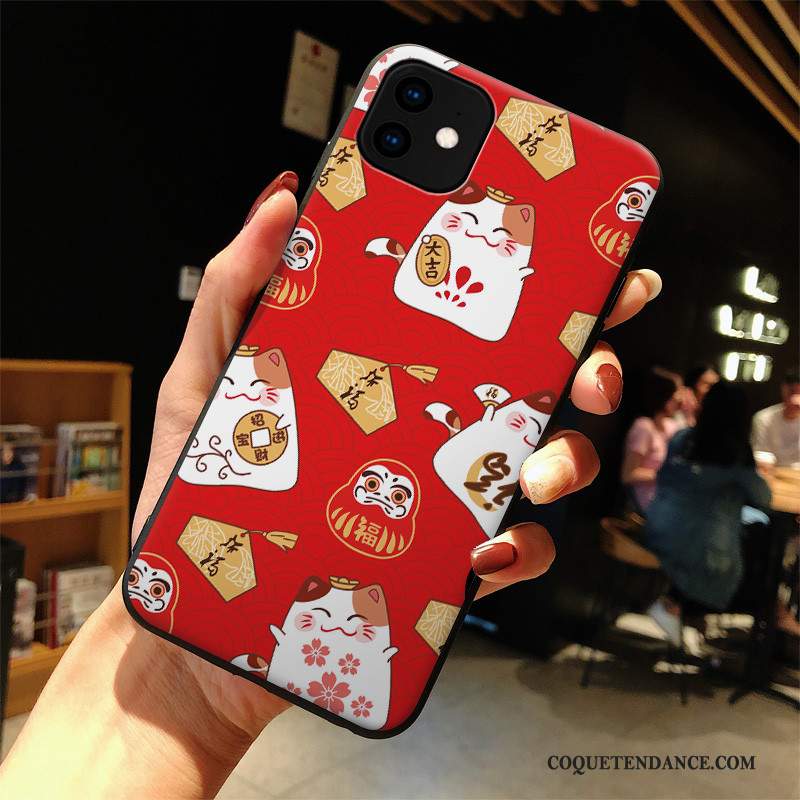 iPhone 11 Coque Dessin Animé Protection Chat Charmant Incassable