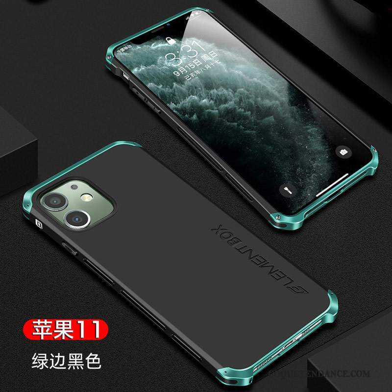 iPhone 11 Coque Métal Difficile Tendance Tout Compris Incassable