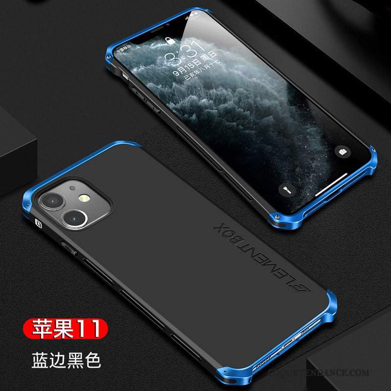 iPhone 11 Coque Métal Difficile Tendance Tout Compris Incassable