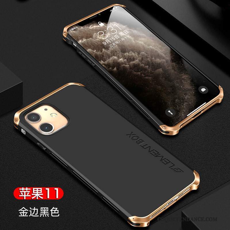 iPhone 11 Coque Métal Difficile Tendance Tout Compris Incassable