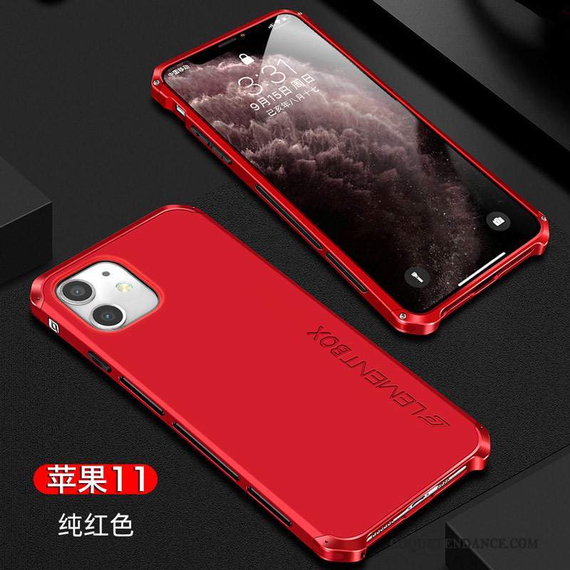 iPhone 11 Coque Métal Difficile Tendance Tout Compris Incassable