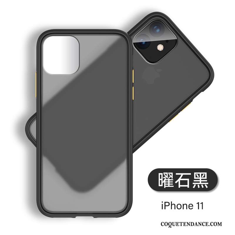 iPhone 11 Coque Tout Compris Transparent Délavé En Daim Tendance Silicone