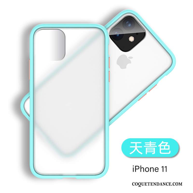 iPhone 11 Coque Tout Compris Transparent Délavé En Daim Tendance Silicone