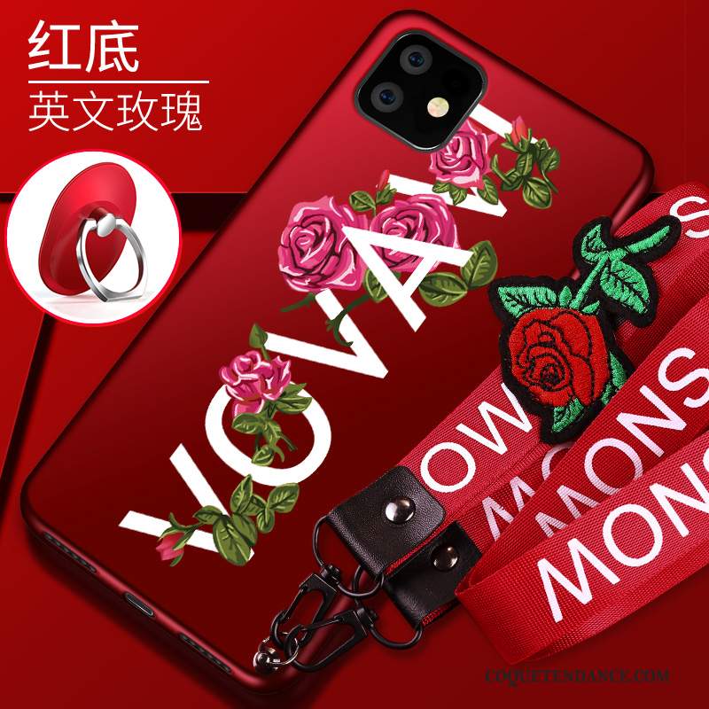 iPhone 11 Coque Étui De Téléphone Rouge Tendance Mince