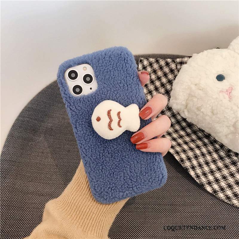 iPhone 11 Pro Coque Bleu Petit Charmant Incassable Chat