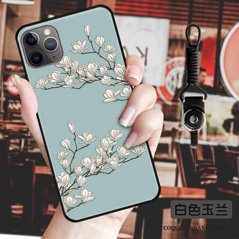 iPhone 11 Pro Coque Fleur Étui Gaufrage Protection