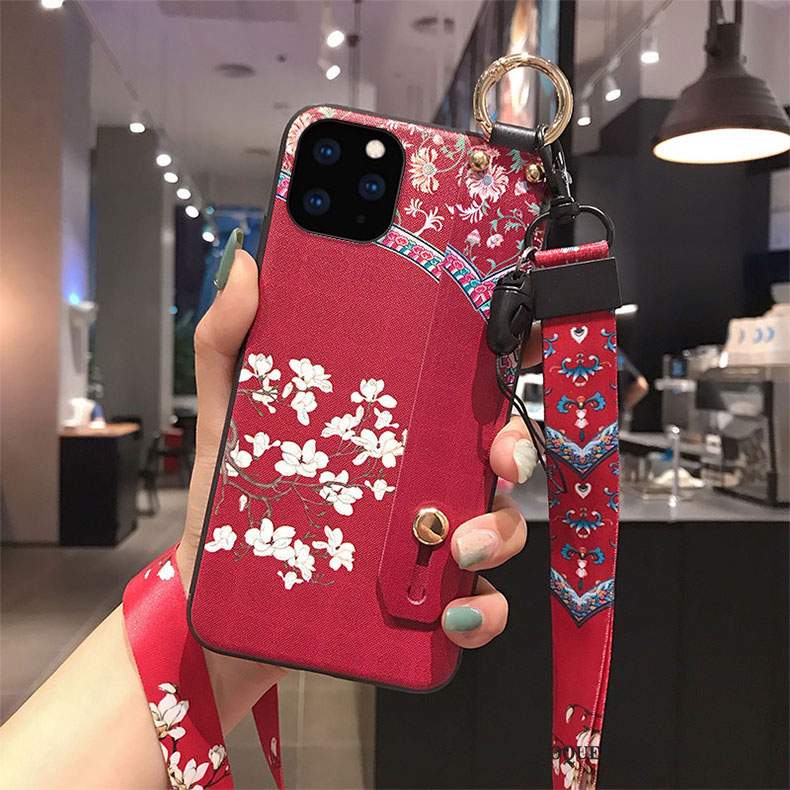 iPhone 11 Pro Coque Personnalité Vent Rouge Net Rouge À Franges