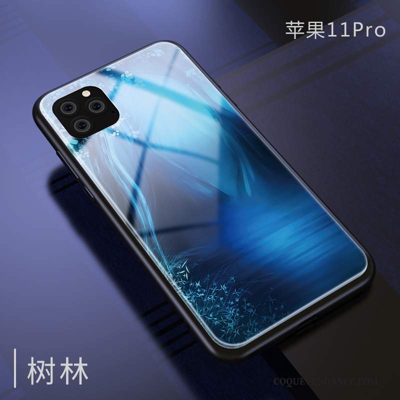 iPhone 11 Pro Coque Étui Miroir Bleu Protection Nouveau