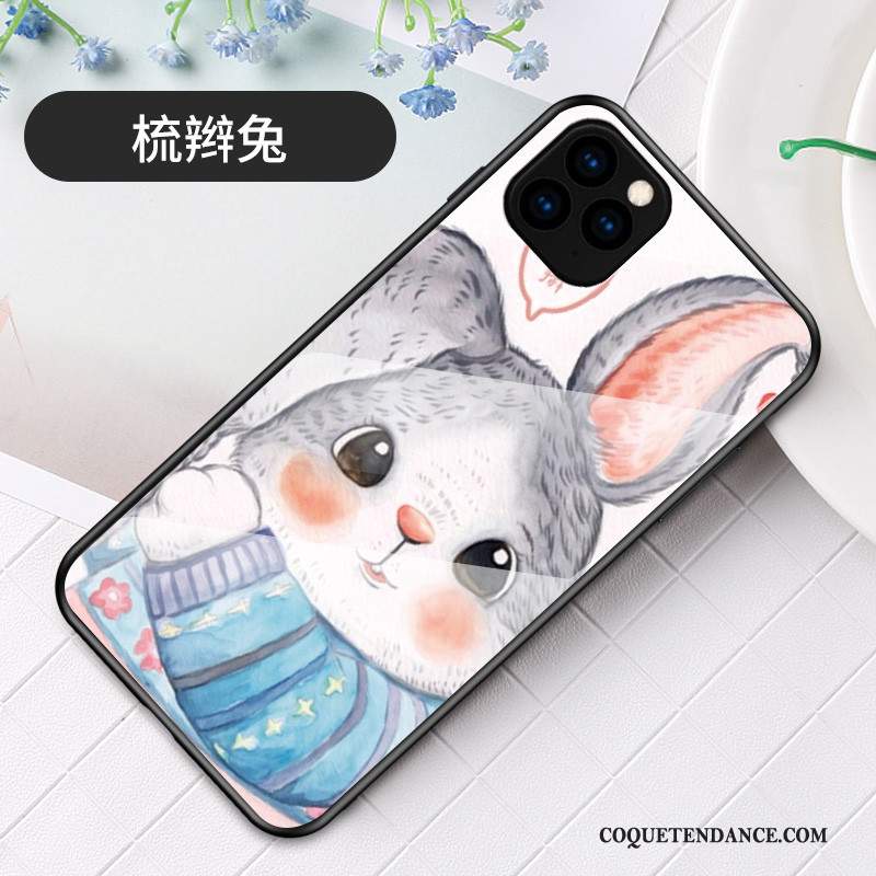 iPhone 11 Pro Max Coque Charmant Verre Jaune Incassable Dessin Animé