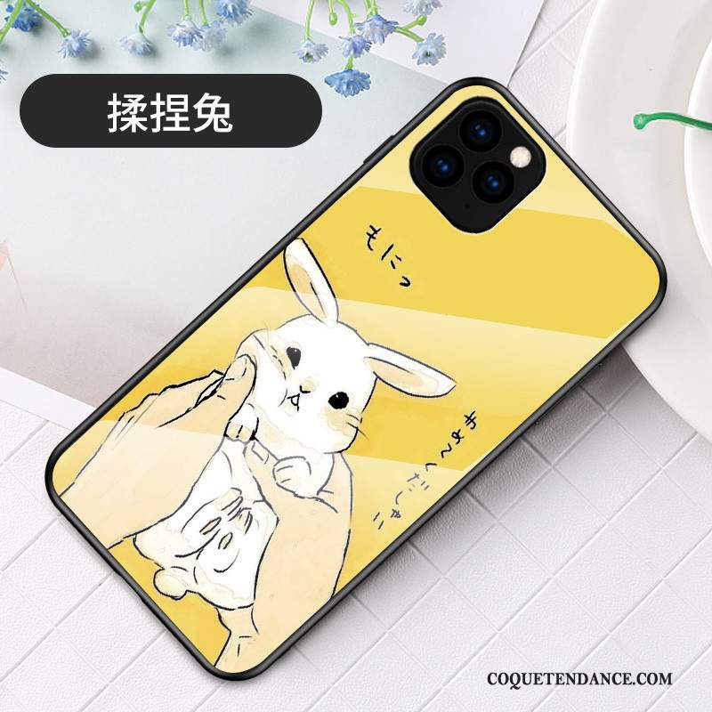 iPhone 11 Pro Max Coque Charmant Verre Jaune Incassable Dessin Animé