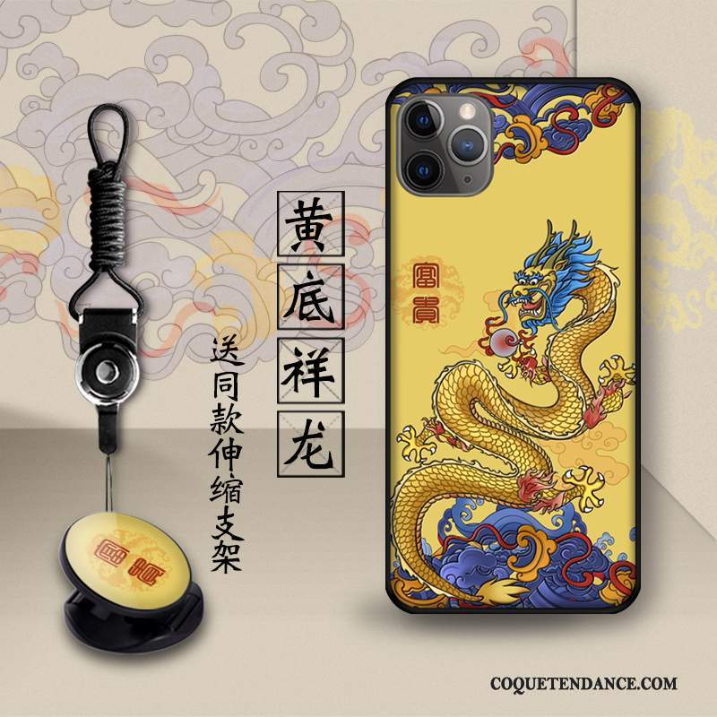 iPhone 11 Pro Max Coque Créatif Style Chinois Gaufrage Vent