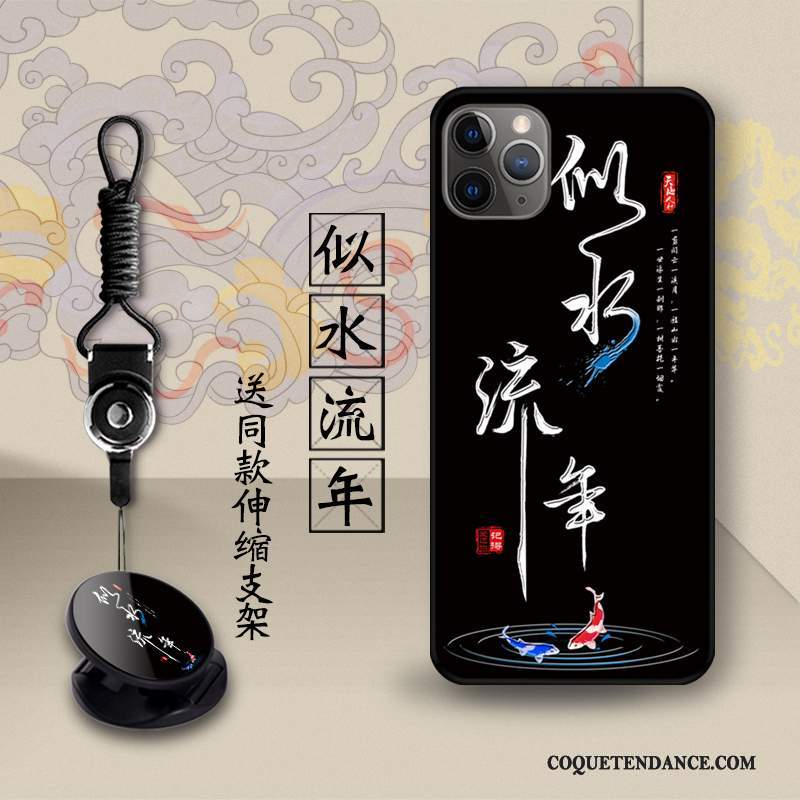 iPhone 11 Pro Max Coque Créatif Style Chinois Gaufrage Vent