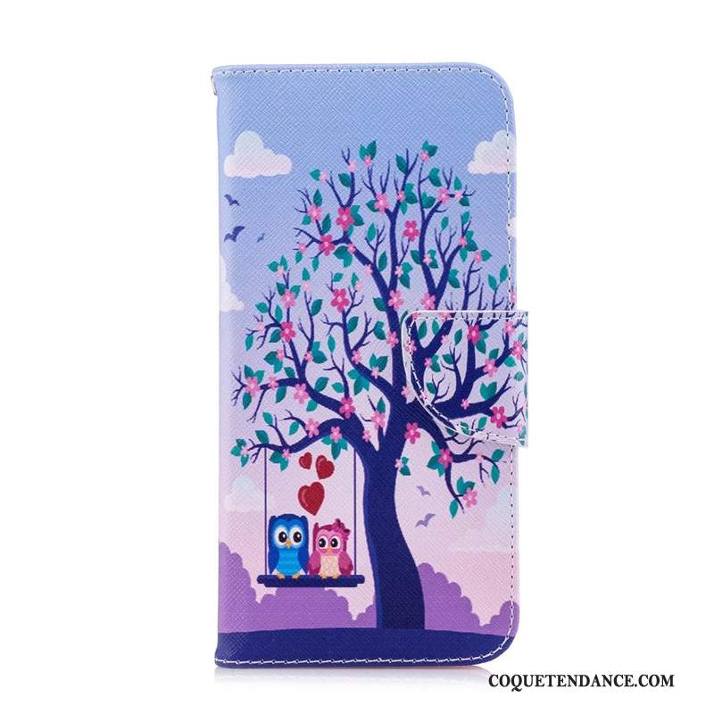 iPhone 11 Pro Max Coque Dessin Animé De Téléphone Étui En Cuir Bleu Nouveau