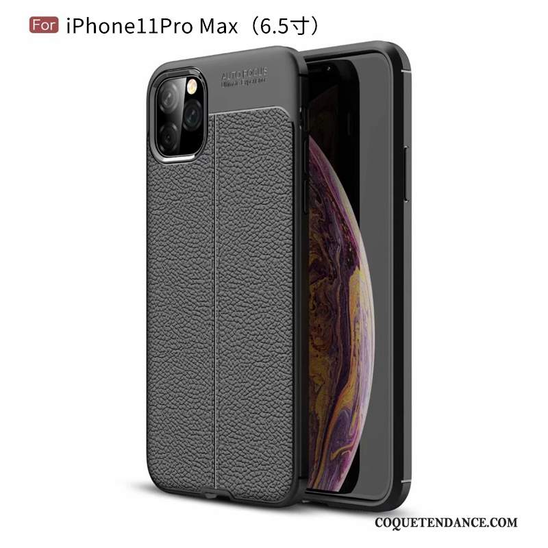 iPhone 11 Pro Max Coque Délavé En Daim Bleu De Téléphone Protection