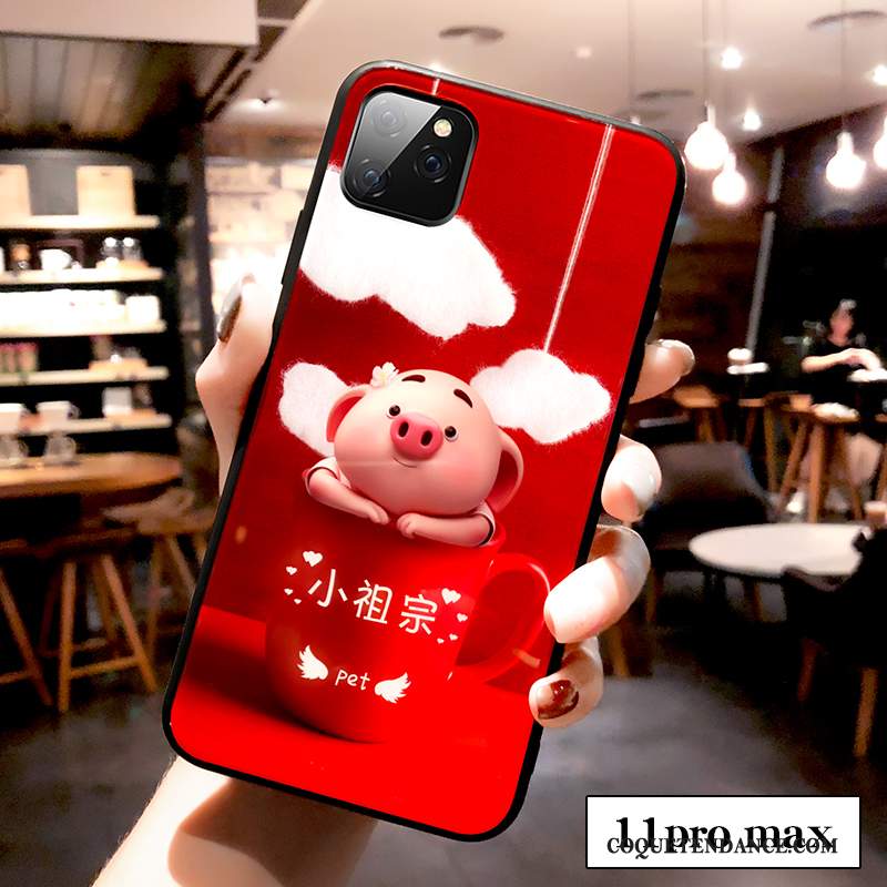 iPhone 11 Pro Max Coque Incassable De Téléphone Rouge Dessin Animé Nouveau