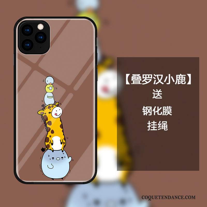 iPhone 11 Pro Max Coque Mignonne Dessin Animé Incassable Verre Charmant