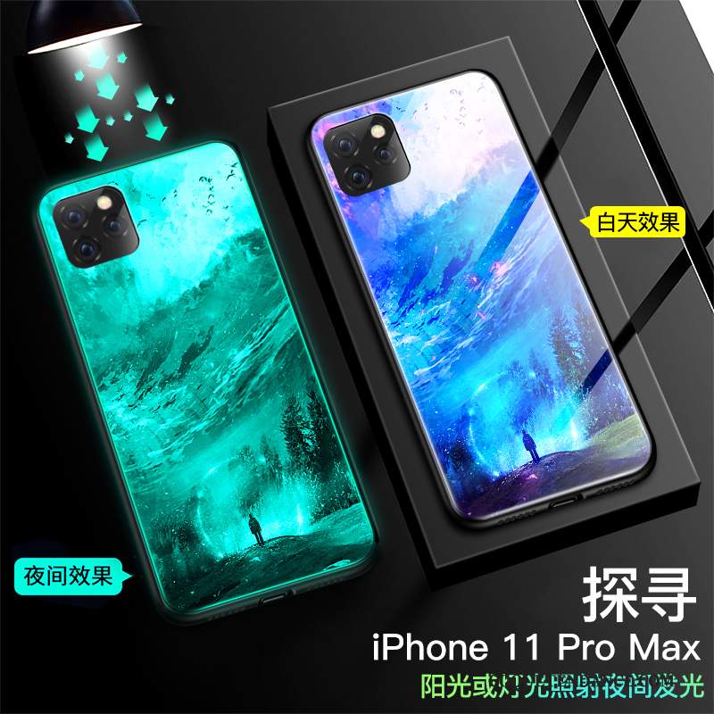 iPhone 11 Pro Max Coque Miroir Tendance Protection Verre Lumineuses