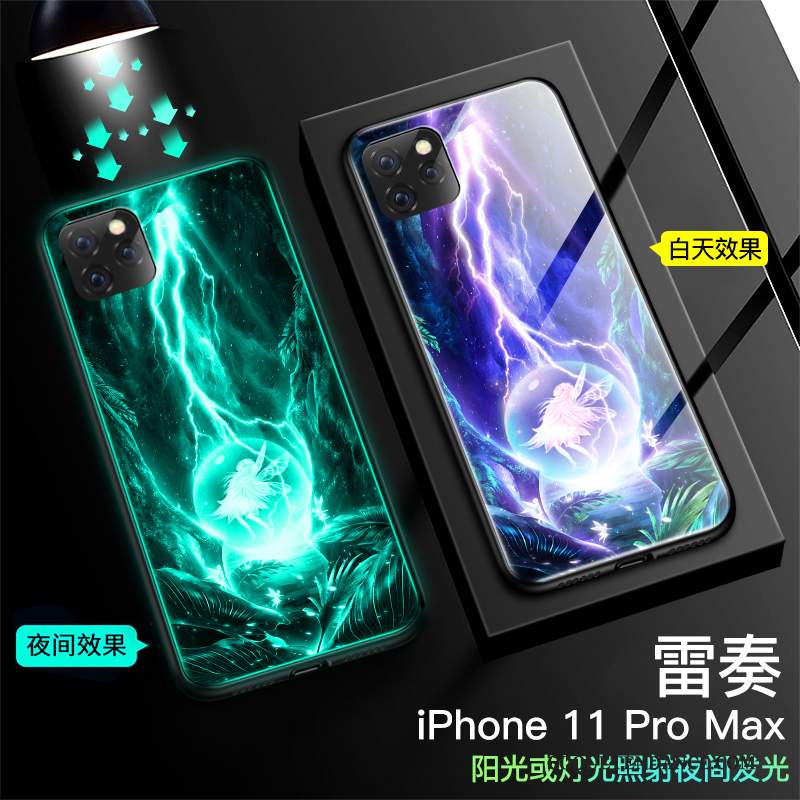 iPhone 11 Pro Max Coque Miroir Tendance Protection Verre Lumineuses