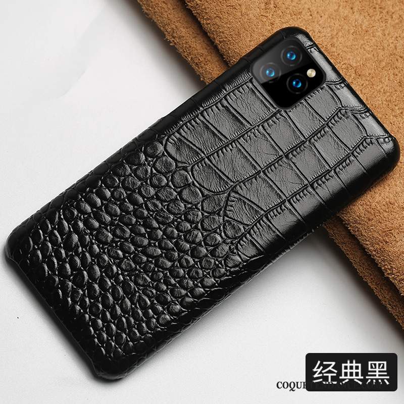 iPhone 11 Pro Max Coque Nouveau Protection Étui En Cuir Cuir Véritable