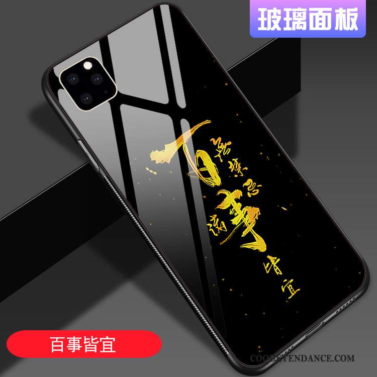 iPhone 11 Pro Max Coque Personnalité Incassable Noir Style Chinois
