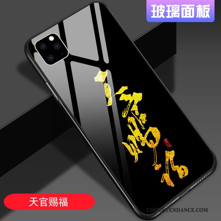 iPhone 11 Pro Max Coque Personnalité Incassable Noir Style Chinois