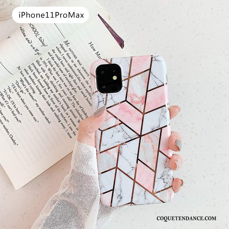 iPhone 11 Pro Max Coque Rose Frais De Téléphone Personnalité Fluide Doux