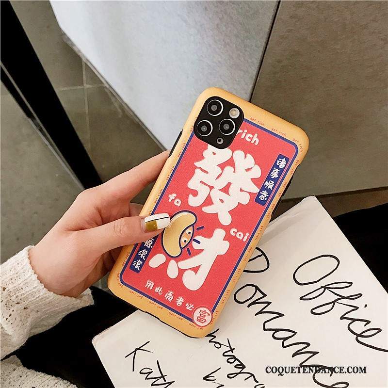 iPhone 11 Pro Max Coque Rouge Fluide Doux Incassable De Téléphone Amoureux